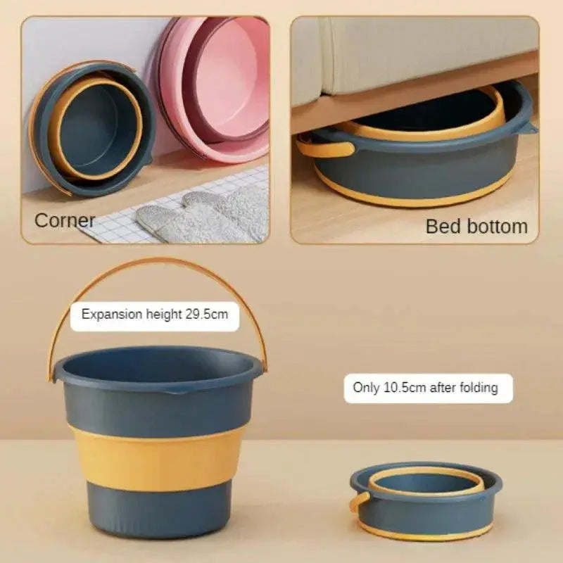 Foldable Silicone Bucket For Camping And Home Use Outdoors