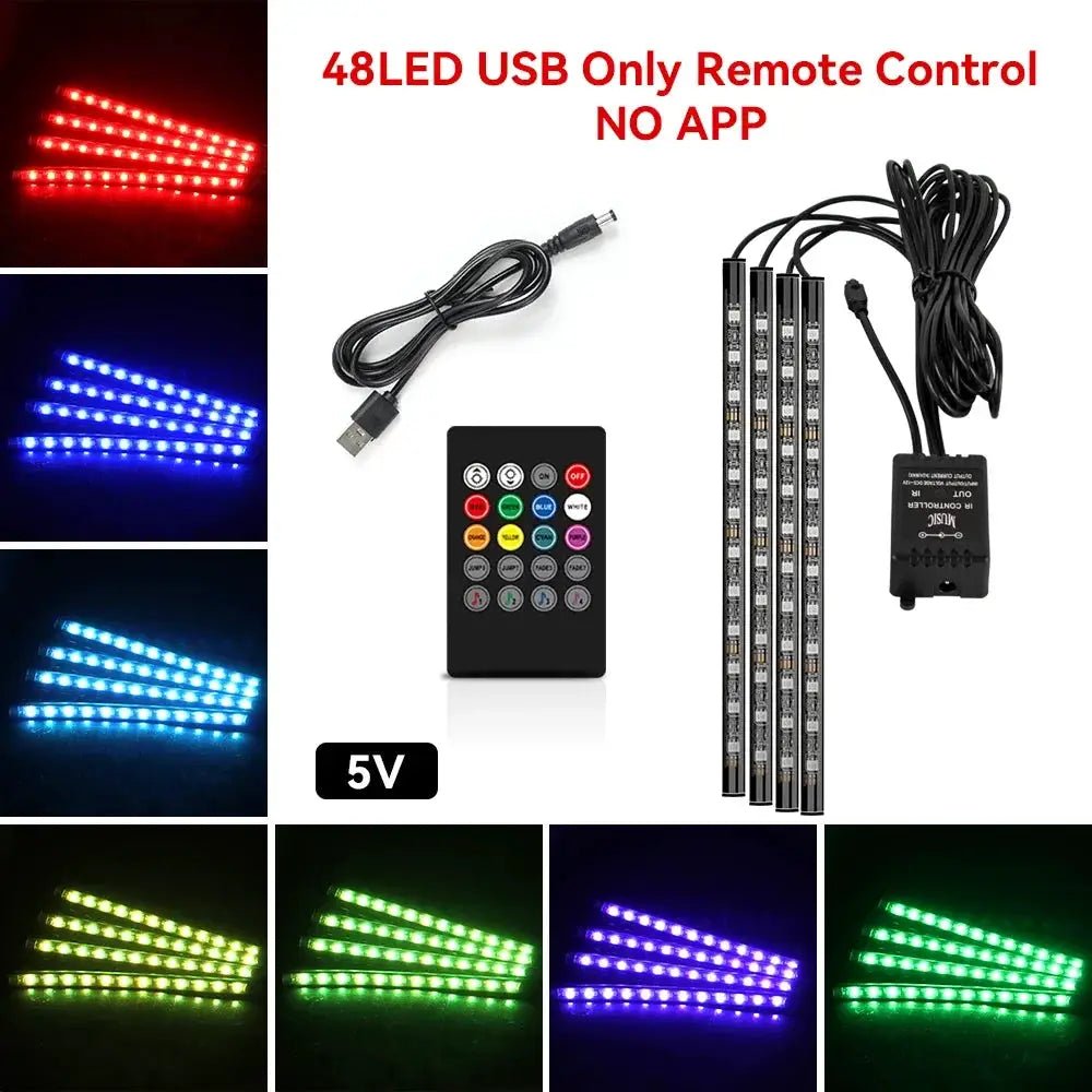 Foot Ambient Lights For Drivers Mood