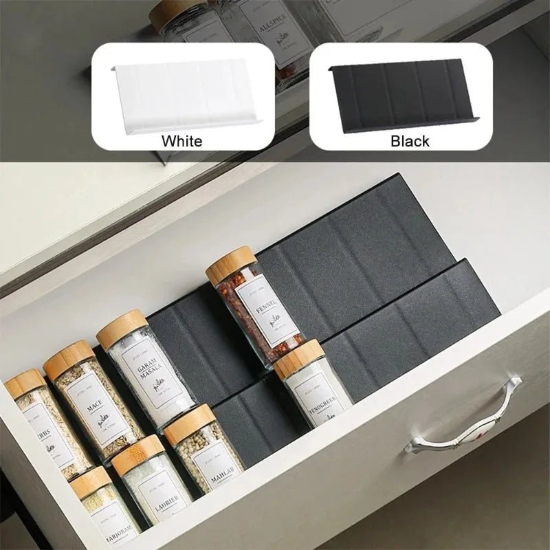 Four Layer Adjustable Spice Drawer Organizer for Jars and Bottles Spice Rack