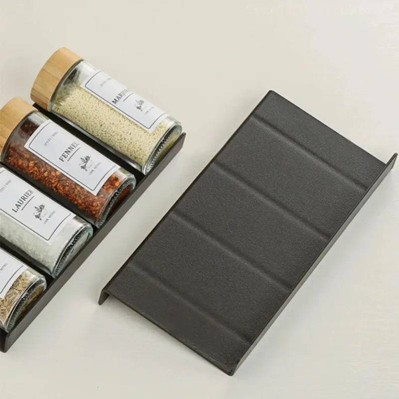 Four Layer Adjustable Spice Drawer Organizer for Jars and Bottles Spice Rack