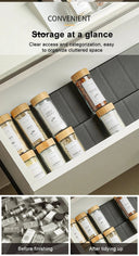 Four Layer Adjustable Spice Drawer Organizer for Jars and Bottles Spice Rack