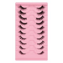 Fox Eye Glamour False Eyelashes - 10 Pairs for Looks