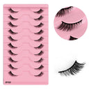Fox Eye Glamour False Eyelashes - 10 Pairs for Looks