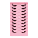 Fox Eye Glamour False Eyelashes - 10 Pairs for Looks