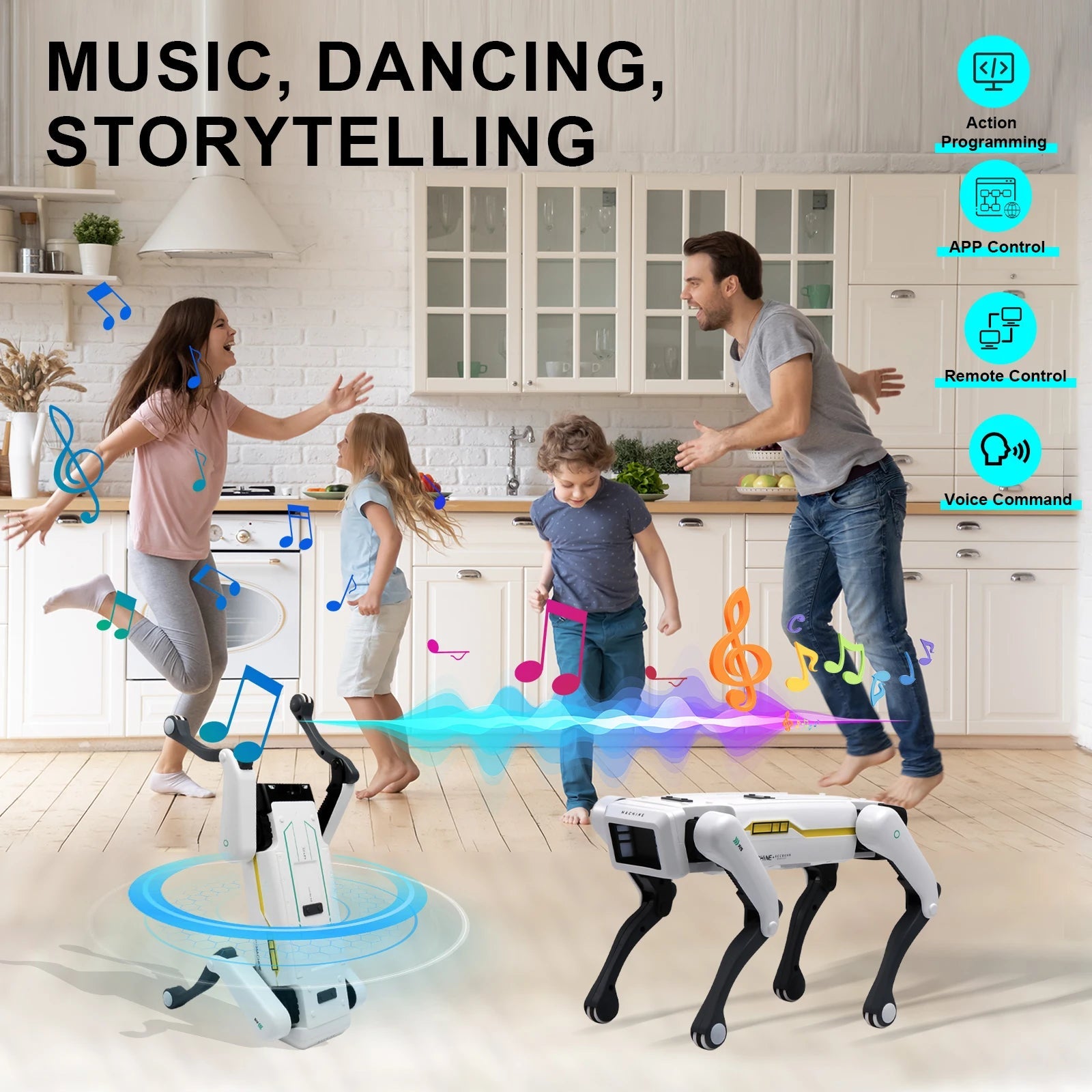Fremego RC Mechanical Dog Turret Robot Three In One STEM Toy For Teens 3 Actions