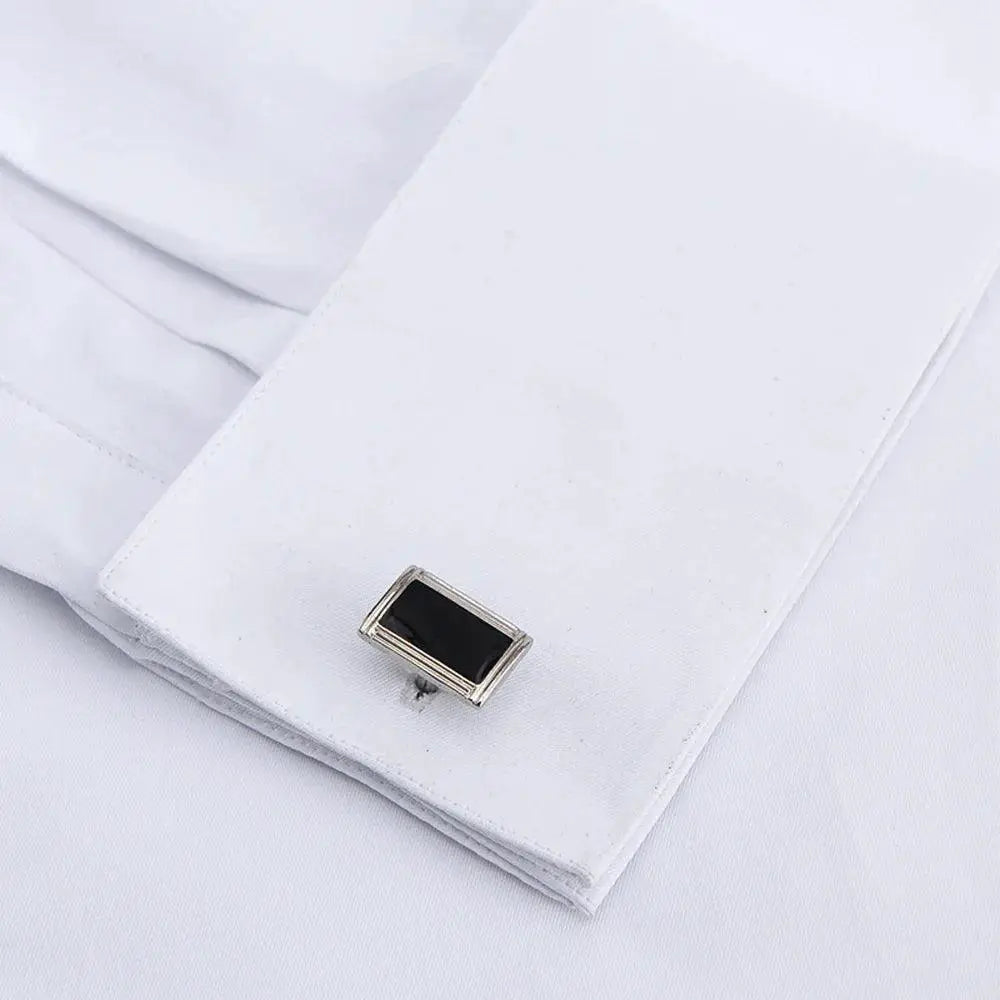 French Cuffs White Formal Shirt For Men's Office Attire