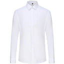 French Cuffs White Formal Shirt for Men's Office Attire