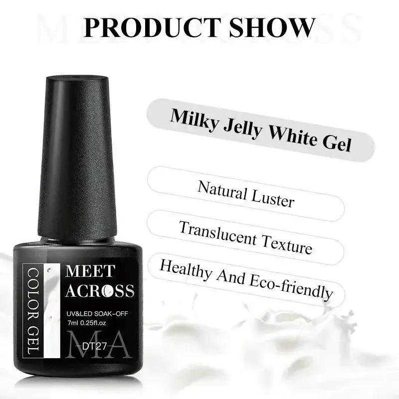 French Gel Varnish Kit Milky White Polish Salon Quality