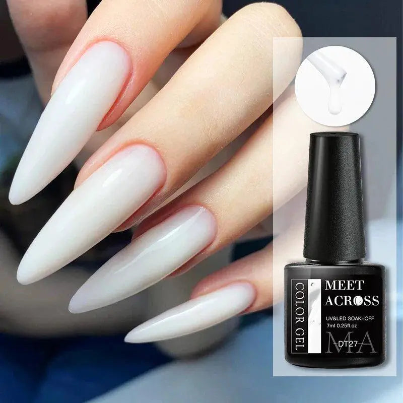 French Gel Varnish Kit Milky White Polish Salon Quality