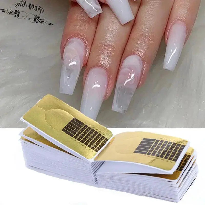 French Nail Extension Forms Precision for Acrylic Gel