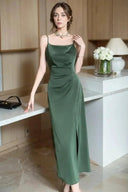 Satin Dress for Women Off Shoulder Look