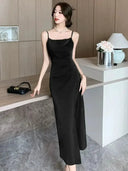 Satin Dress for Women Off Shoulder Look