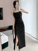 Satin Dress for Women Off Shoulder Look