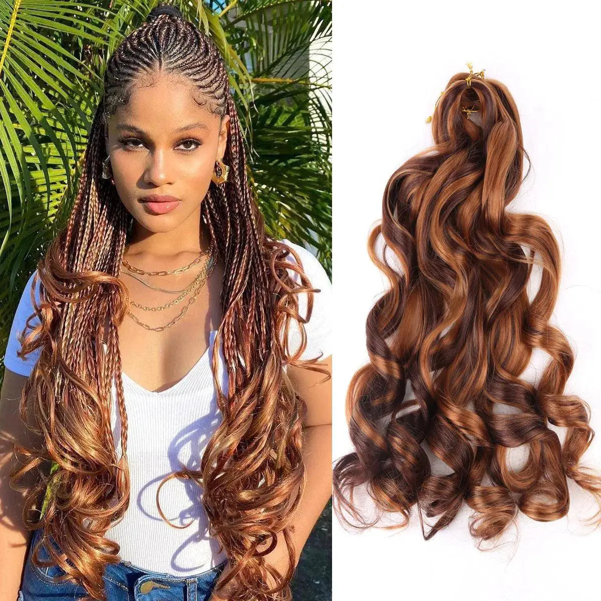 French Spiral Crochet Braiding Hair For Vibrant Curls