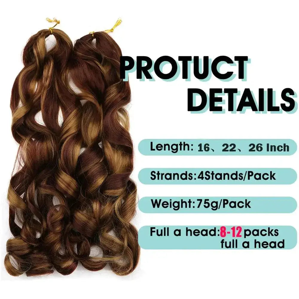 French Spiral Crochet Braiding Hair For Vibrant Curls