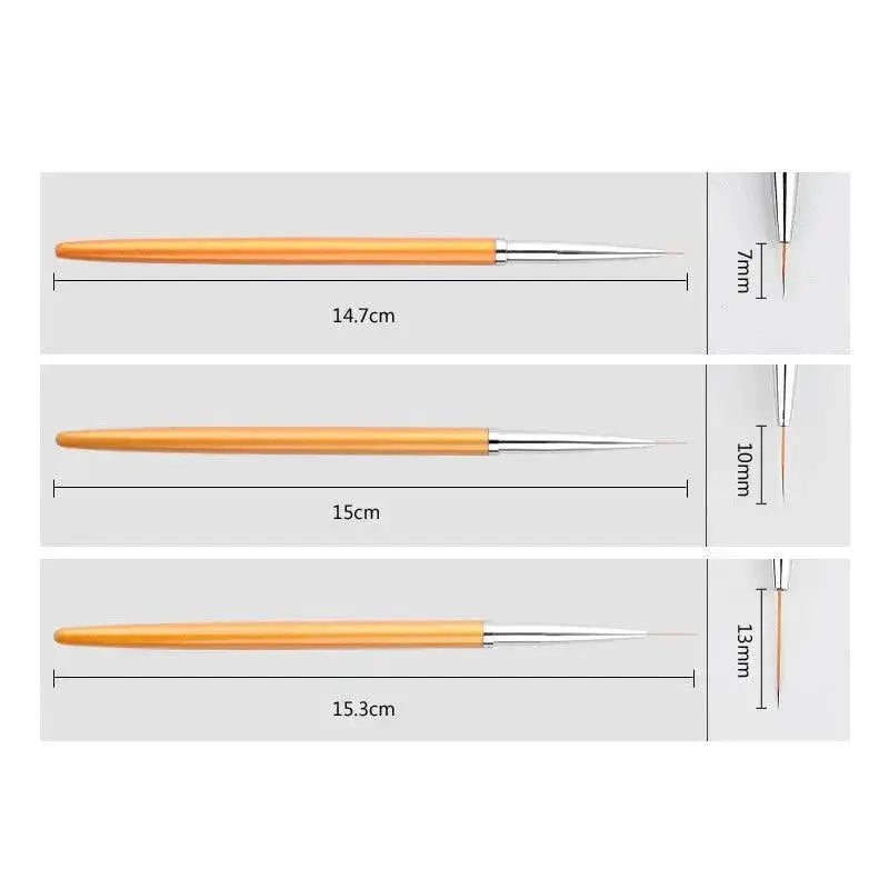 French Stripe Nail Art Liner Brush Set for DIY Manicure