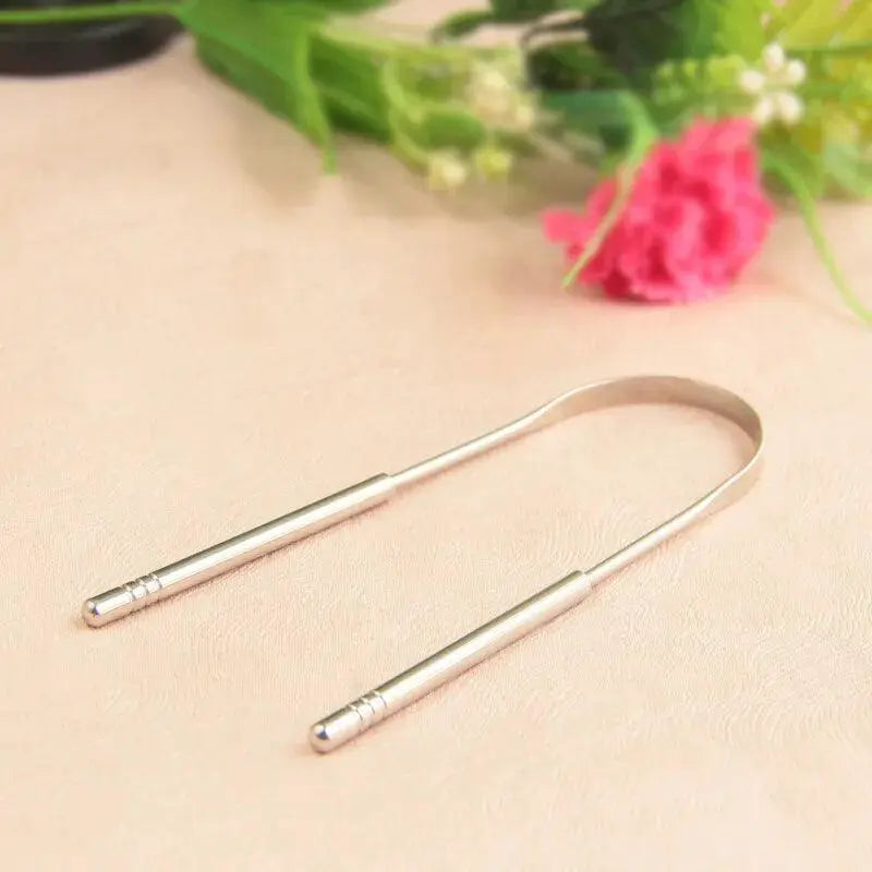 Fresh Breath Stainless Steel Tongue Scraper Set Essential