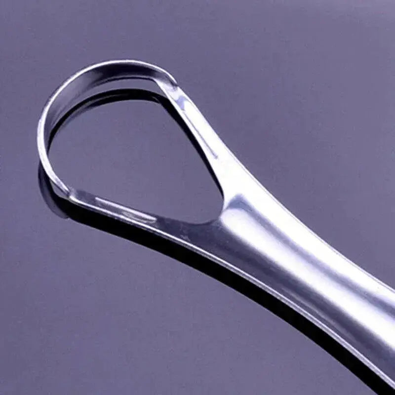 Fresh Breath Steel Tongue Scraper For Daily Oral Hygiene