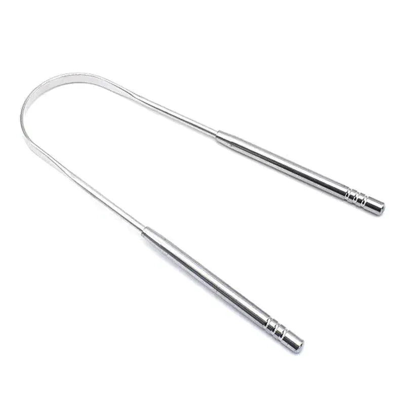 Fresh Breath Steel Tongue Scraper For Daily Oral Hygiene