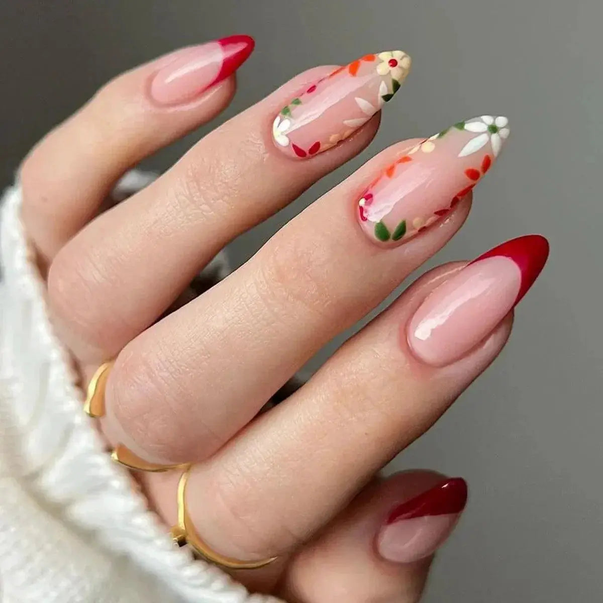 Fresh Purple Floral Press On False Nails Kit Quick Style
