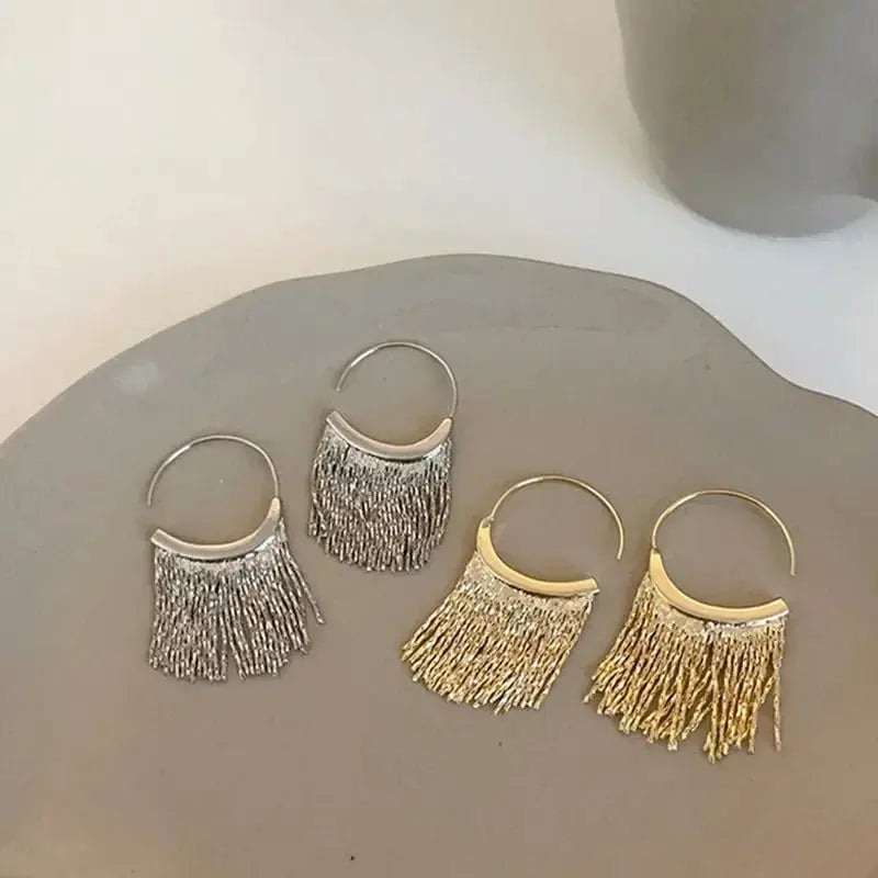 Fringe Drop Earrings for Women Copper Alloy European Jewelry