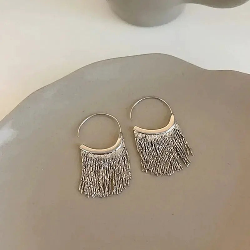 Fringe Drop Earrings for Women Copper Alloy European Jewelry