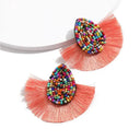 Light Beaded Tassel Earrings for Women