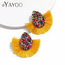 Light Beaded Tassel Earrings for Women