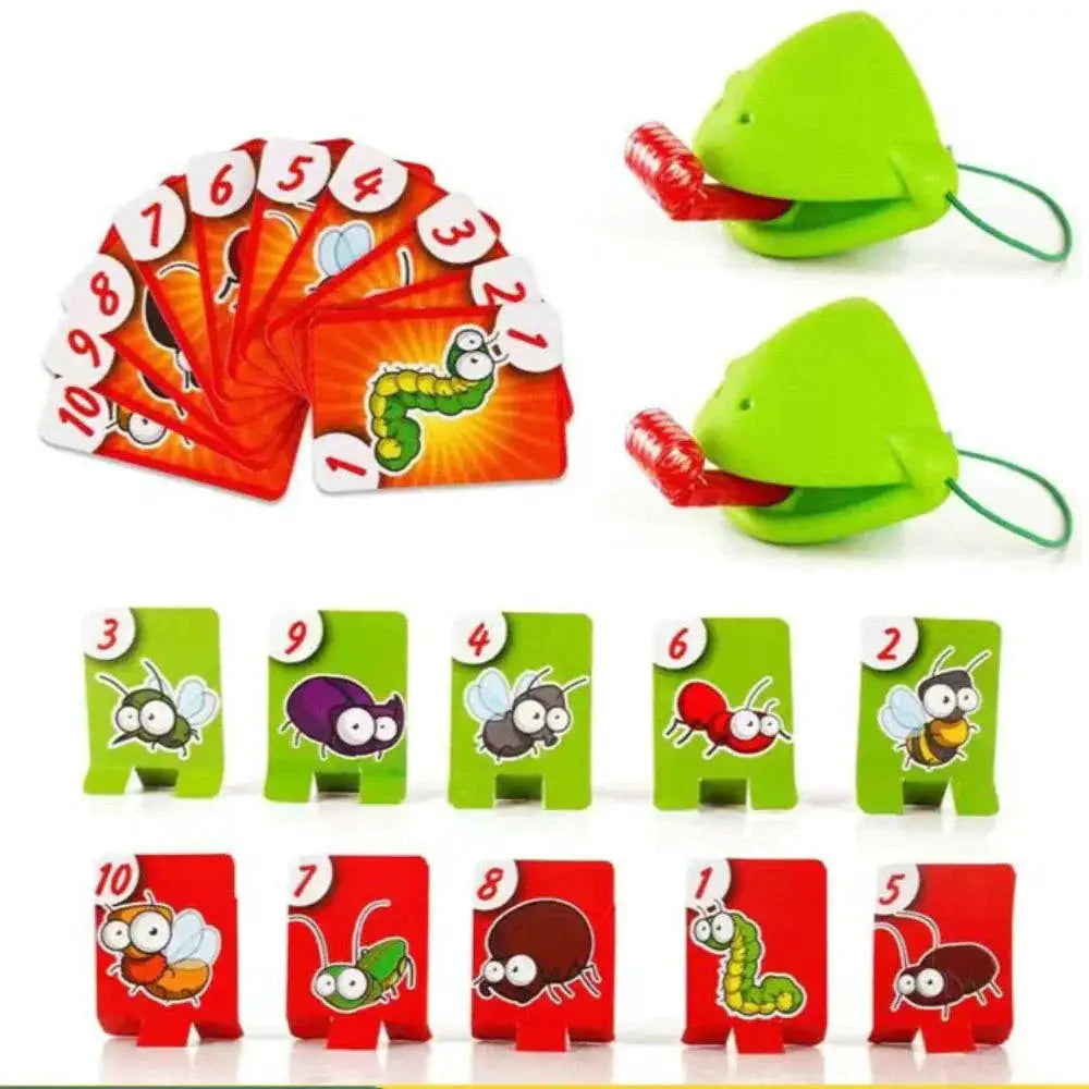 Frog Tongue Sticking Lizard Mask Card Game Fun For Two