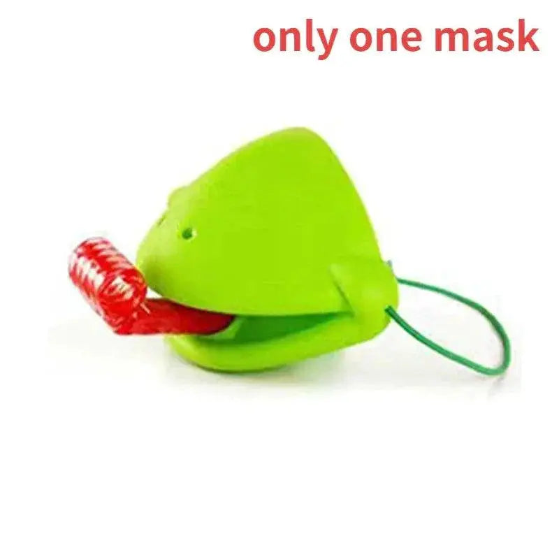 Frog Tongue Sticking Lizard Mask Card Game Fun For Two