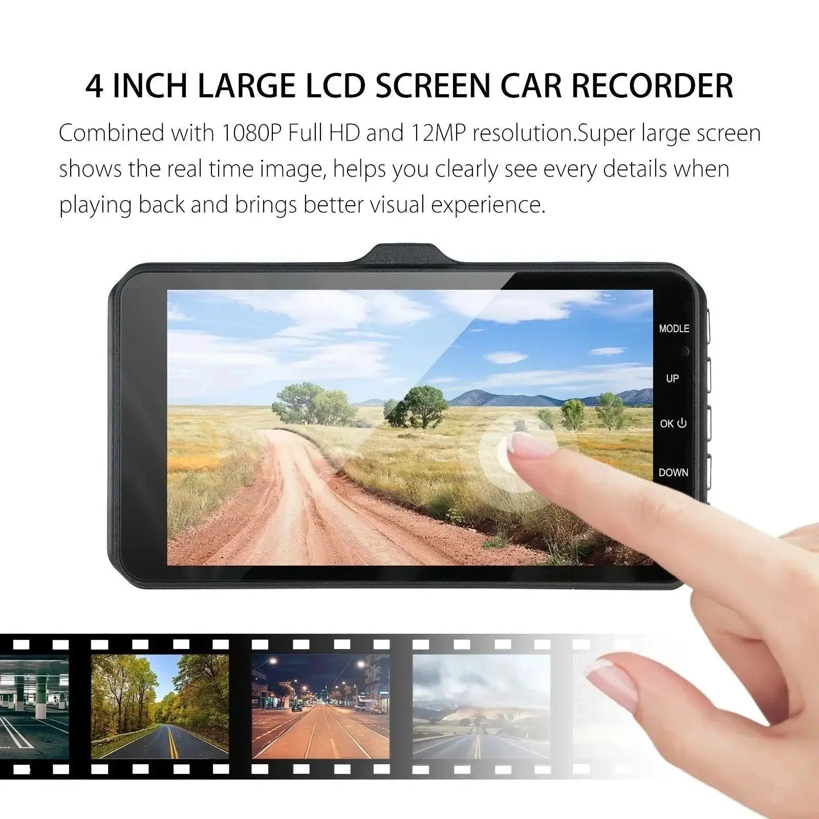 Front And Rear Car Dash Cam With Night Vision And WDR
