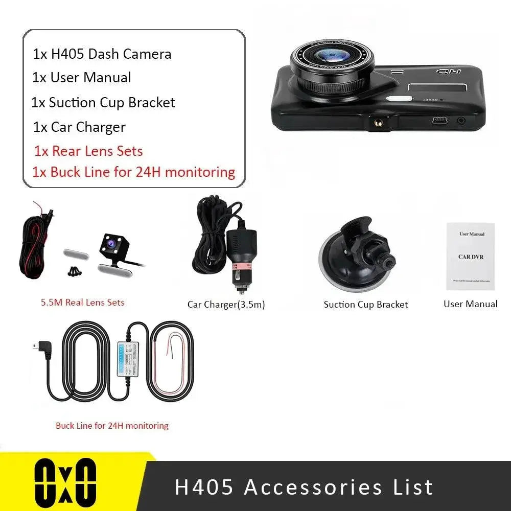 Front And Rear Car Dash Cam With Night Vision And WDR