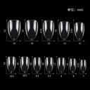 Frosted Clear Acrylic Nails Set with Multiple Shapes Kit