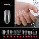 Frosted Clear Acrylic Nails Set with Multiple Shapes Kit