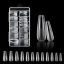 Frosted Clear Acrylic Nails Set with Multiple Shapes Kit