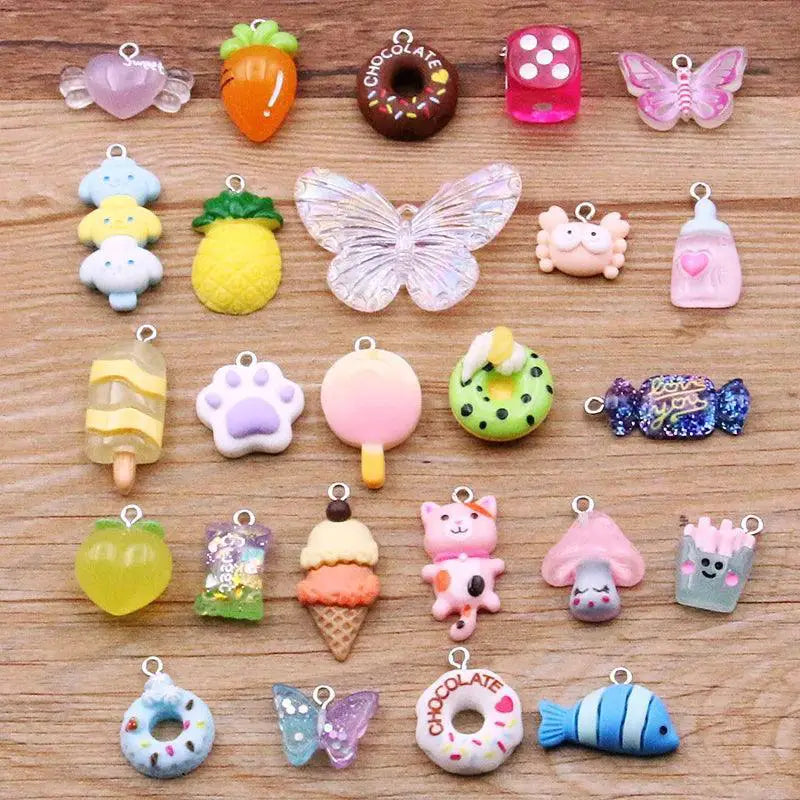 Fruit Animals Candy Resin Charms For DIY Jewelry Making Kit