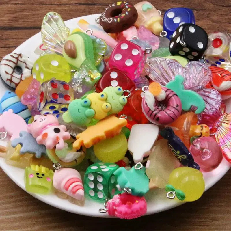 Fruit Animals Candy Resin Charms For DIY Jewelry Making Kit