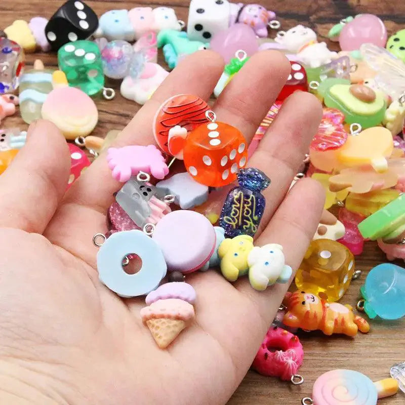 Fruit Animals Candy Resin Charms For DIY Jewelry Making Kit