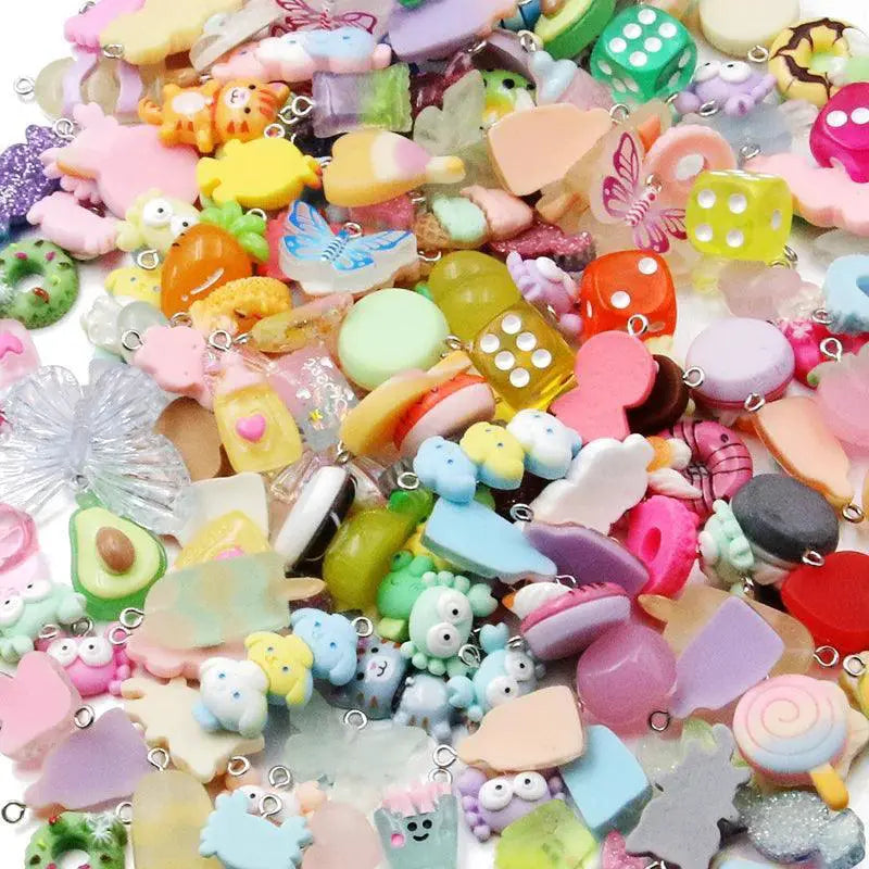 Fruit Animals Candy Resin Charms For DIY Jewelry Making Kit