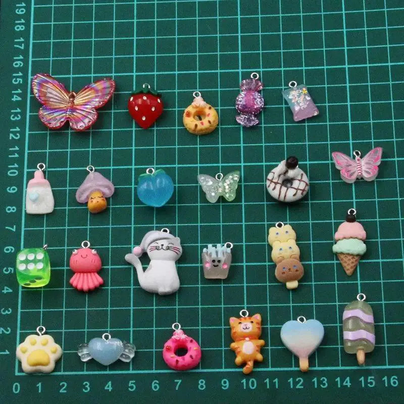 Fruit Animals Candy Resin Charms For DIY Jewelry Making Kit