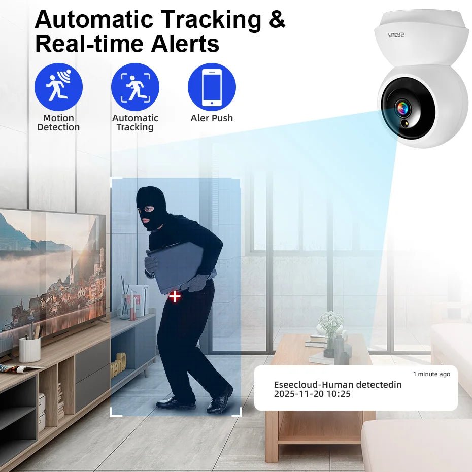 Fuers 5MP WiFi Camera - Automatic Tracking For Tuya Smart Home Security Hub Plus