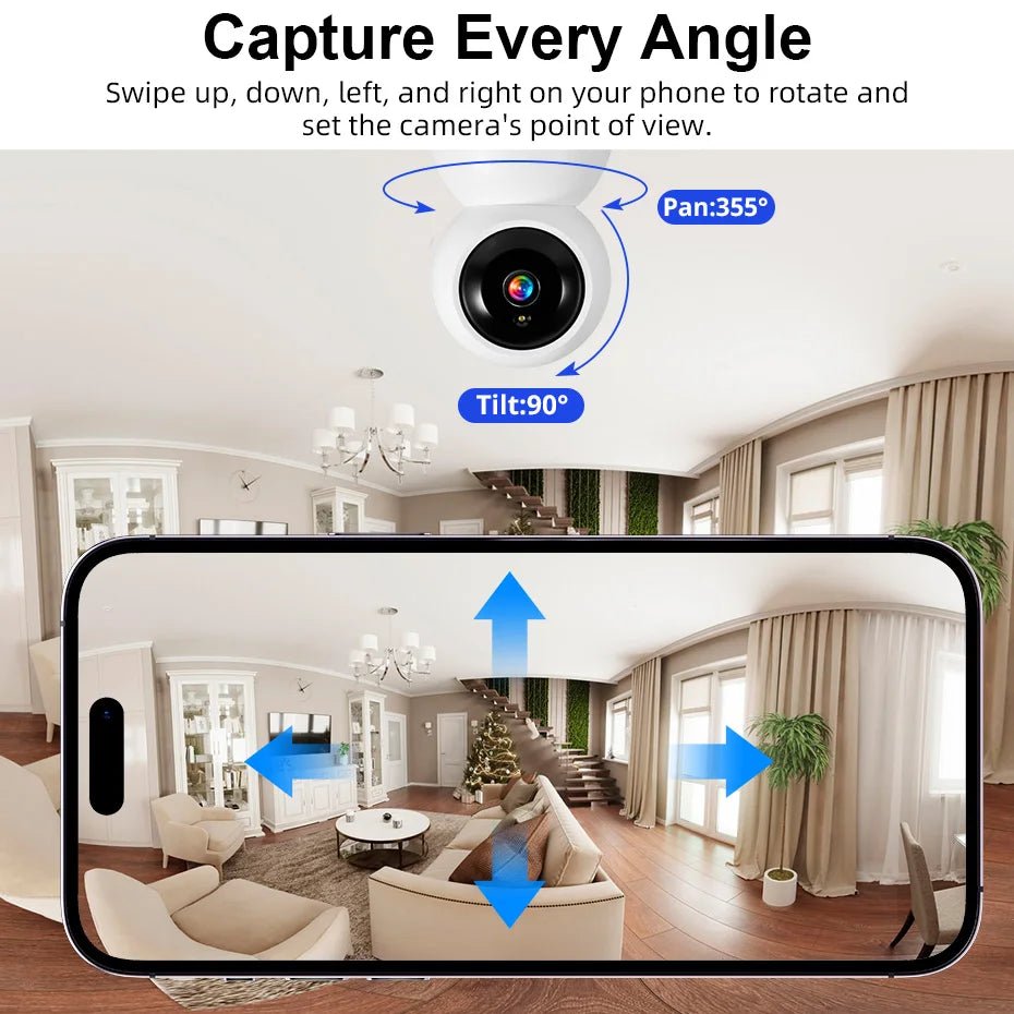 Fuers 5MP WiFi Cameras Tuya Compatible AI Detection Indoor Security Baby Monitor