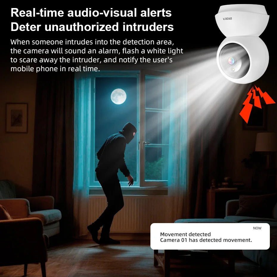 Fuers 5MP WiFi Cameras Tuya Compatible AI Detection Indoor Security Baby Monitor