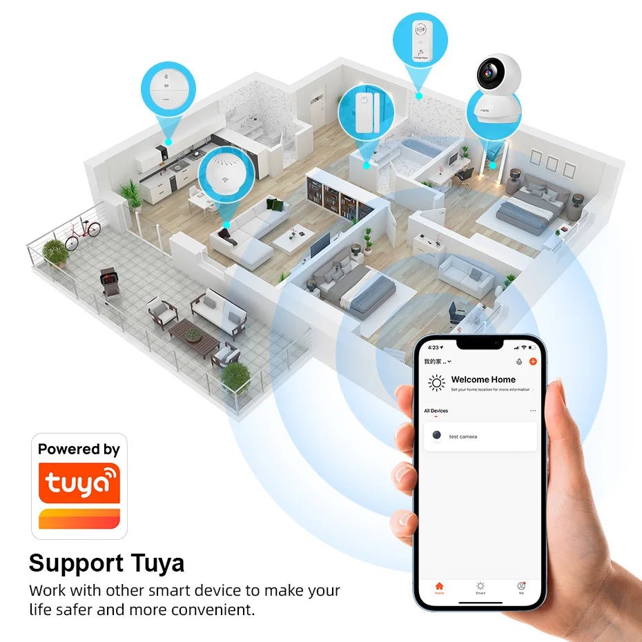 Fuers 5MP WiFi Cameras Tuya Compatible AI Detection Indoor Security Baby Monitor