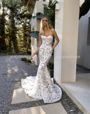 Backless Lace Mermaid Wedding Dress