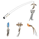 Funny Feather Cat Stick Toy with Bell Interactive Wand Fun