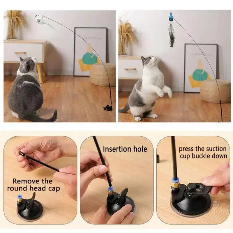 Funny Feather Cat Wand Toy With Bell Interactive Fun