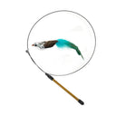 Funny Feather Cat Stick Toy with Bell Interactive Wand Fun