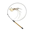 Funny Feather Cat Stick Toy with Bell Interactive Wand Fun