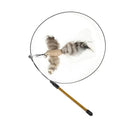 Funny Feather Cat Stick Toy with Bell Interactive Wand Fun